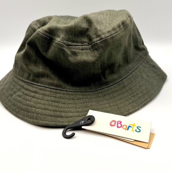 NWT Barts "Gecko" Reversible Bucket Hat Green Stripes Kids Sz 55 8 yrs - Picture 3 of 8